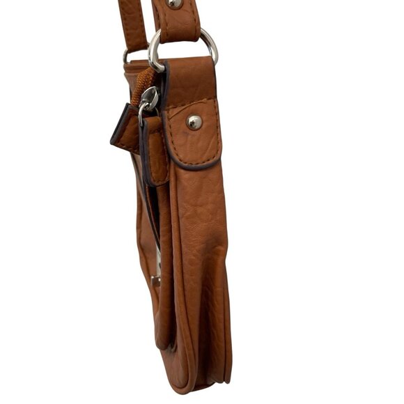 Rosetti Crossbody Shoulder Handbag Faux Leather Cognac Brown Purse - Picture 7 of 13